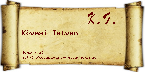 Kövesi István névjegykártya
