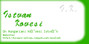 istvan kovesi business card